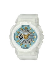 G-Shock Baby-g Women's Analog-Digital Frosted White Resin Strap Watch 43.4mm