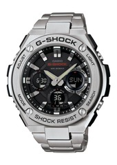 G-Shock Men's Analog-Digital Stainless Steel Bracelet Watch 52x60mm GSTS110D-1A