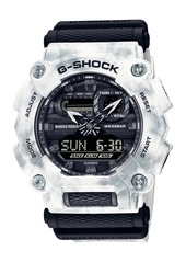 G-Shock Men's Analog Digital White Snow Camouflage Resin Strap Watch Set 50mm