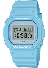 G-Shock Men's Digital Pastel Blue Resin Strap Watch 42.8mm
