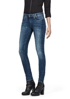 G-Star Raw Women's D-STAQ 5-Pocket Mid Rise Skinny Fit Jeans