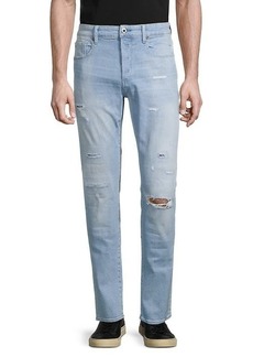 G Star Raw Denim 3301 Ripped Slim Straight Jeans