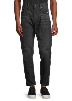G Star Raw Denim Alum Relaxed Tapered-Fit Distressed Jeans