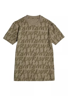 G Star Raw Denim Calligraphy Crewneck T-Shirt