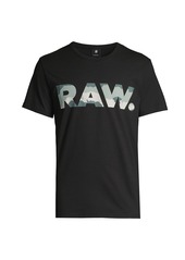 G Star Raw Denim Camouflage Logo Print T-Shirt