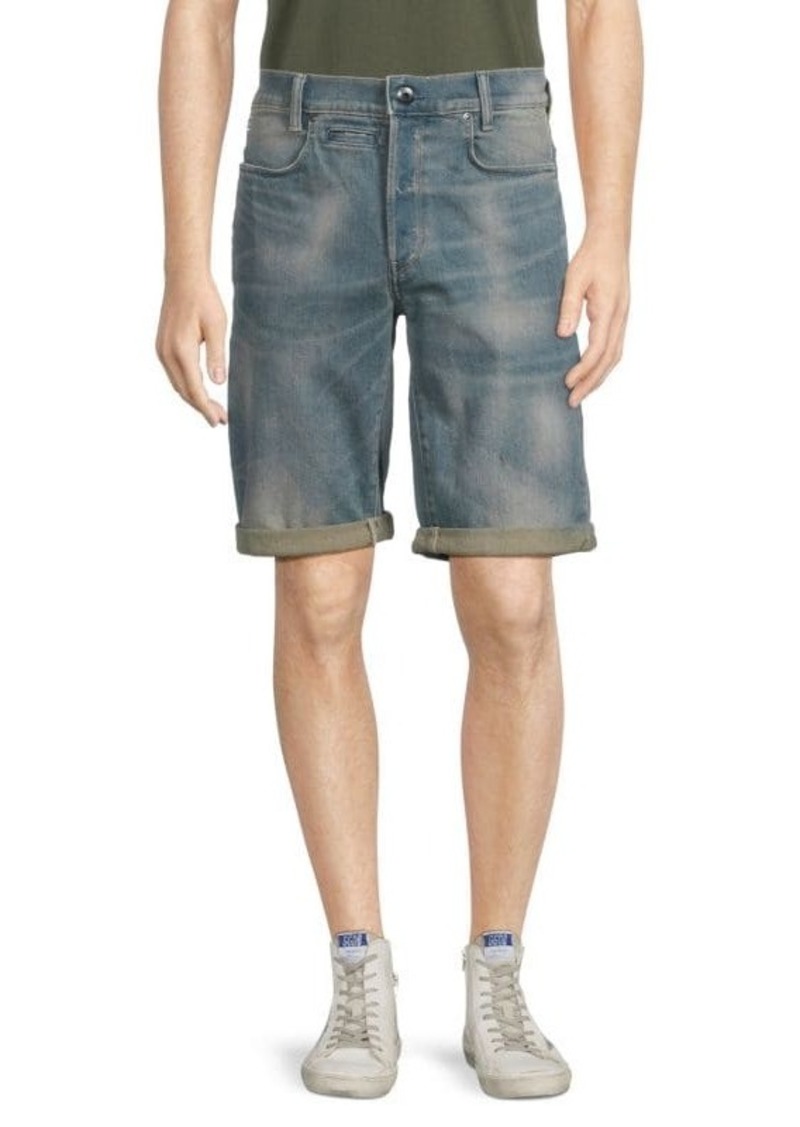 G Star Raw Denim D-Staq 3D Faded Denim Shorts