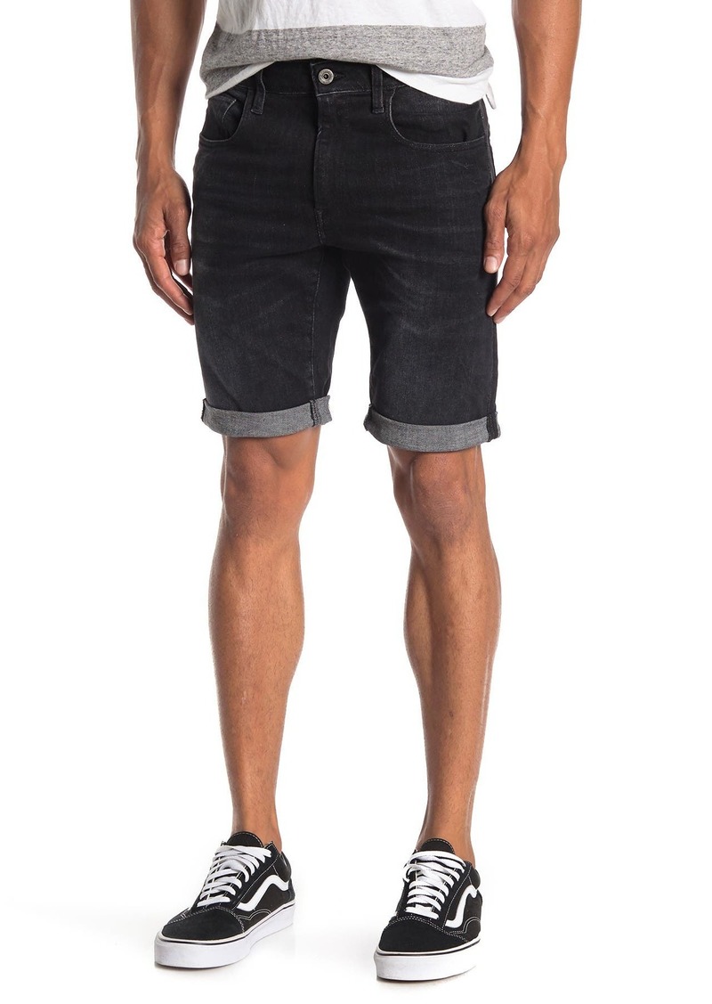 raw denim shorts