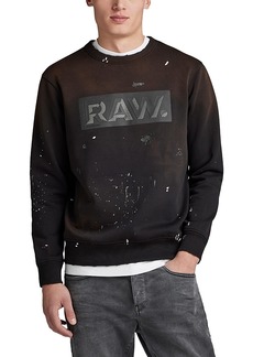 G Star Raw Denim G-star Raw Dot Box Logo Paint Splatter Sweatshirt