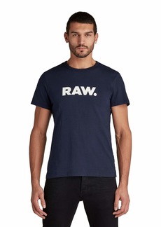 G Star Raw Denim G-Star Raw Men's Holorn Graphic Crew Neck Short Sleeve T-Shirt RAW: Sartho Blue XL