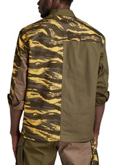 G Star Raw Denim G-Star Raw Men's Multi-Fabric Camo Shirt - Shadow Olive