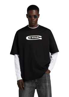 G Star Raw Denim G-Star Raw Men's Old School Logo Boxy Short Sleeve T-Shirt
