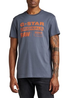 G Star Raw Denim G-Star Raw Men's Originals Label-Graphic Crewneck T-Shirt