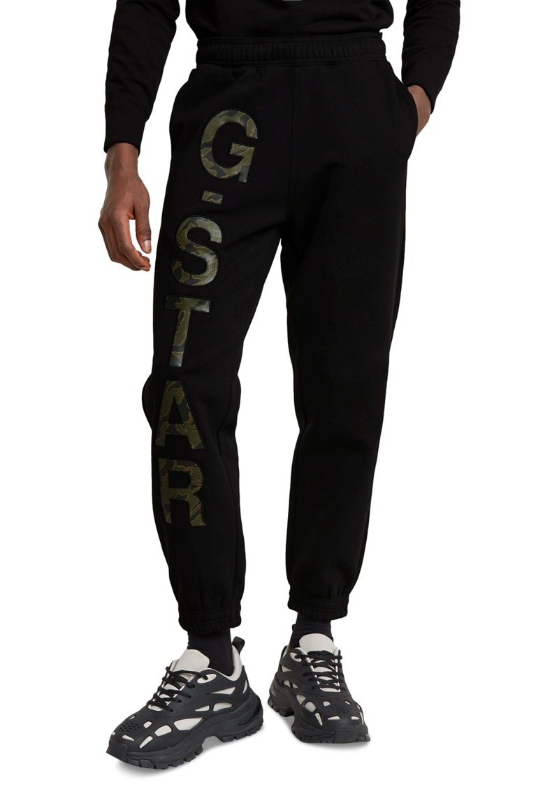 G Star Raw Denim G-Star Raw Men's Relaxed Fit Heavyweight Embroidered Logo Joggers - Dk Black