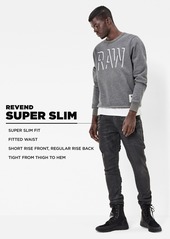 G Star Raw Denim G-Star Raw Men's Revend Super Slim-Fit Stretch Jeans - D Dark Aged