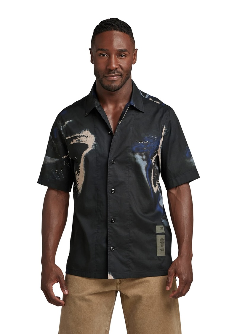 G Star Raw Denim G-Star Raw Men's Short Sleeve Straight Button Down Festival Shirt