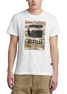 G Star Raw Denim G-star Raw Short Sleeve Camo Logo Graphic Tee
