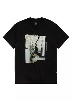 G Star Raw Denim HQ Print Crewneck T-Shirt