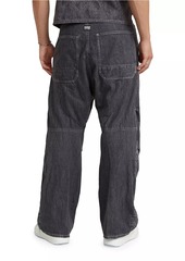 G Star Raw Denim Pleated Wide-Leg Denim Pants