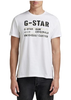G Star Raw Denim Stencil Originals Mens Cotton Crewneck Graphic T-Shirt