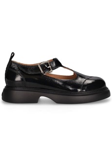 Ganni 30mm Everyday Faux Leather Flats