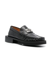 Ganni 30mm logo-plaque loafers