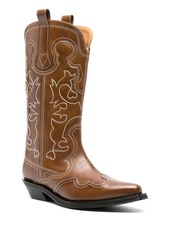 Ganni 50mm mid-calf western boots