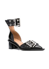 Ganni 7mm buckle-detail pumps