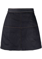 Ganni A-line denim skirt