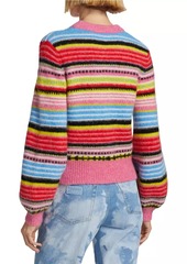 Ganni Alpaca-Blend Striped Sweater