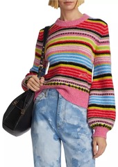 Ganni Alpaca-Blend Striped Sweater