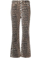 Ganni Betzy leopard cropped jeans
