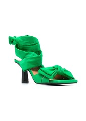 Ganni bow-detail 85mm sandals