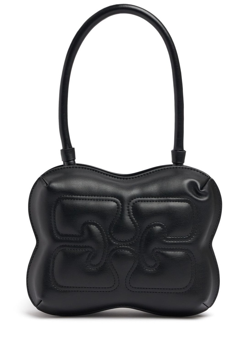 Ganni Butterfly Recycled Leather Shoulder Bag