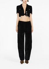 Ganni chenille tapered trousers