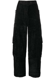 Ganni chenille tapered trousers