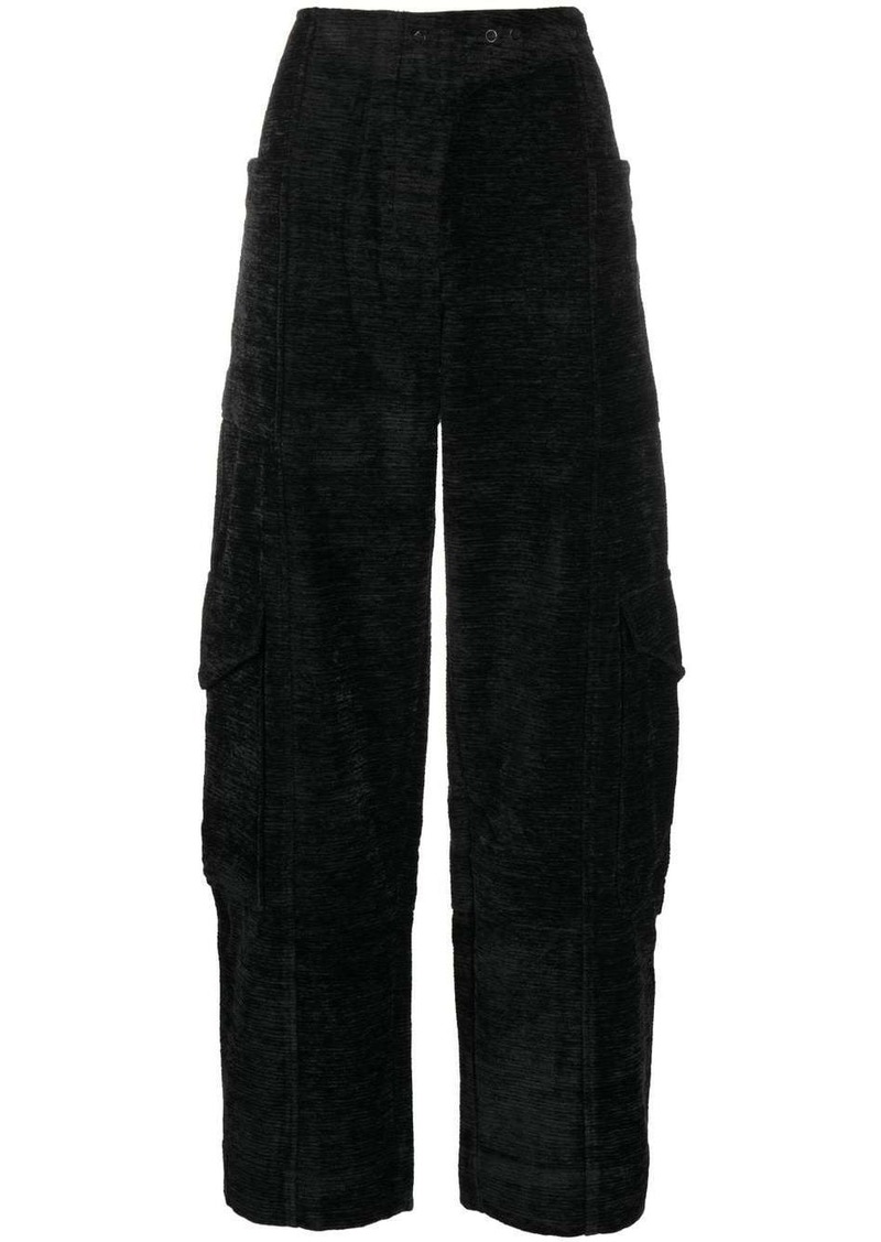 Ganni chenille tapered trousers