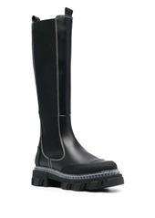 Ganni chunky knee-high leather boots