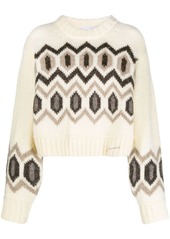 Ganni intarsia-knit wool jumper