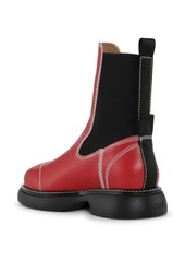 Ganni contrast-stitching 30mm faux-leather Chelsea boots