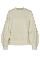 Ganni CREAM COTTON BLEND SWEATSHIRT