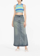 Ganni denim maxi skirt