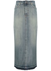 Ganni denim maxi skirt