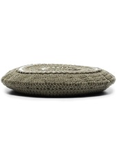 Ganni disc-embellished crochet beret