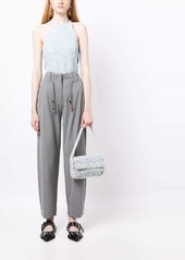 Ganni drawstring-waist straight-leg trousers