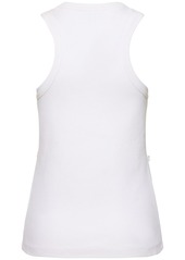 Ganni Embellished Rib Jersey Tank Top