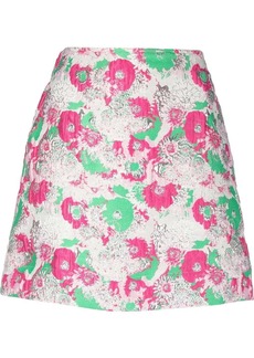 Ganni floral-pattern A-line skirt