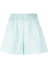 Ganni floral print lightweight shorts