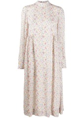 Ganni floral print long-sleeve dress