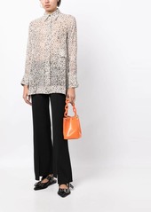 Ganni floral-print long-sleeve shirt