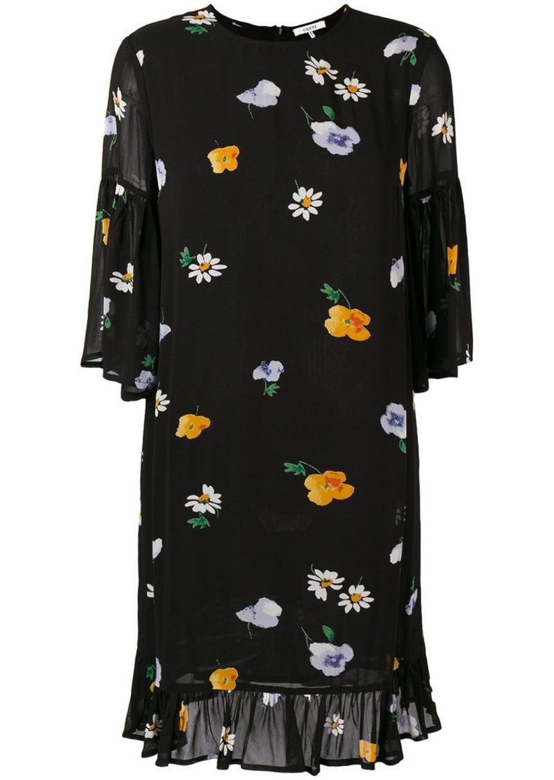 Ganni floral smock dress